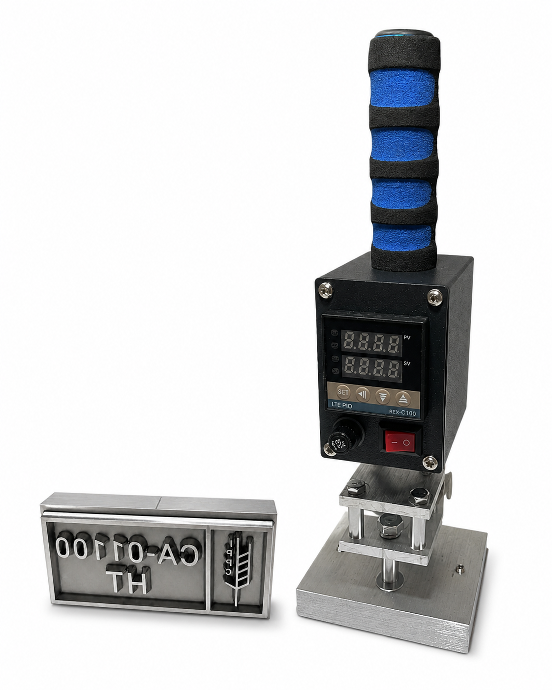 ISPM 15 Pallet Stamp / Branding Iron for Heat-Treated Wood Packaging (Stainless Steel)
