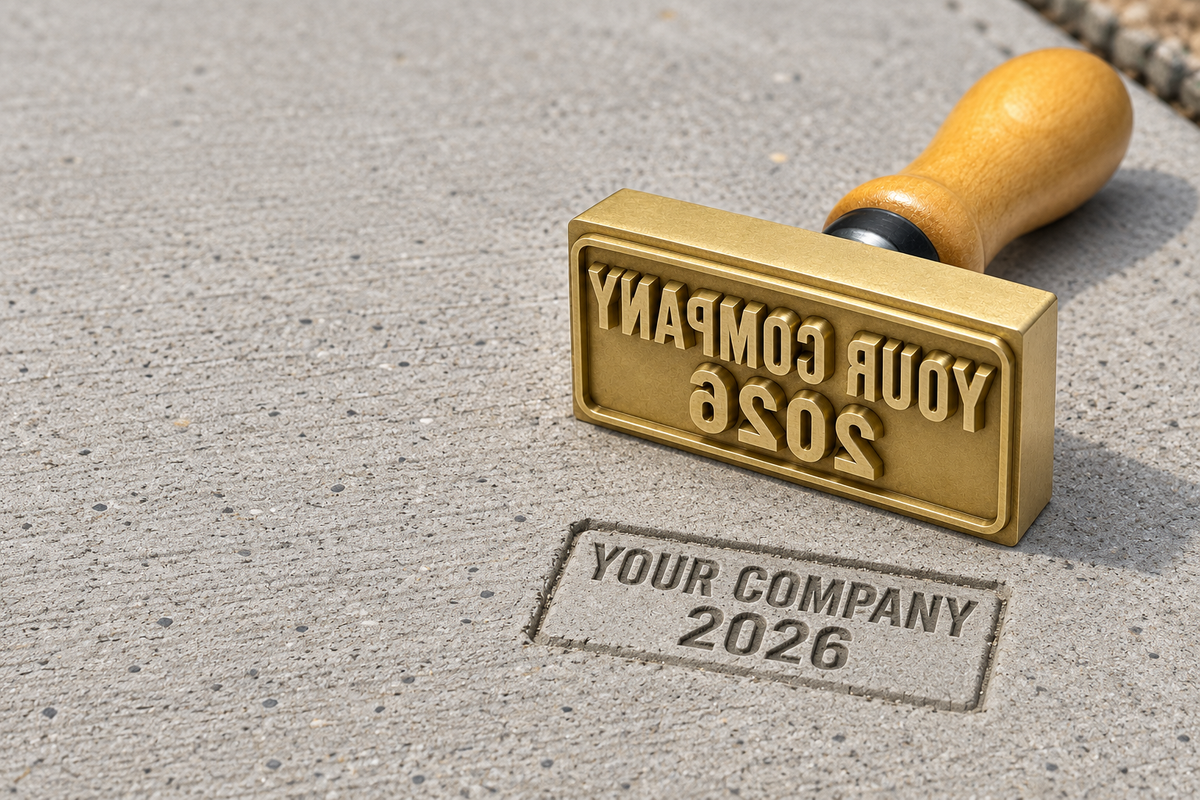 Sidewalk Contractor & Concrete Name Stamps