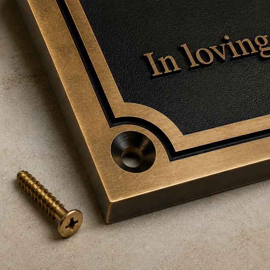 Beveled Holes for Plaques