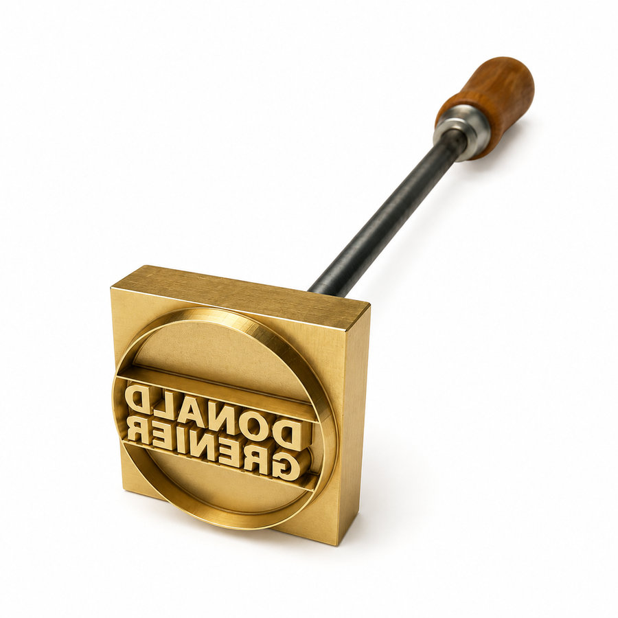 Custom Flame-Heated Wood Branding Iron