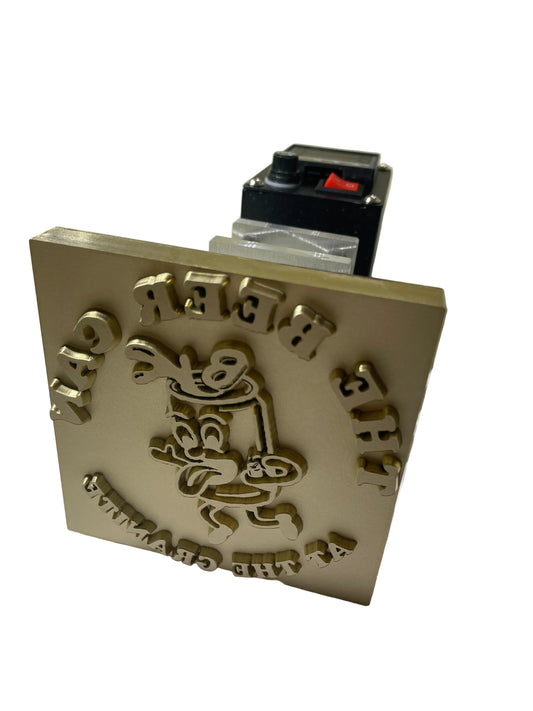 Custom 4" x 4" Electric Branding Iron for Wood or Leather