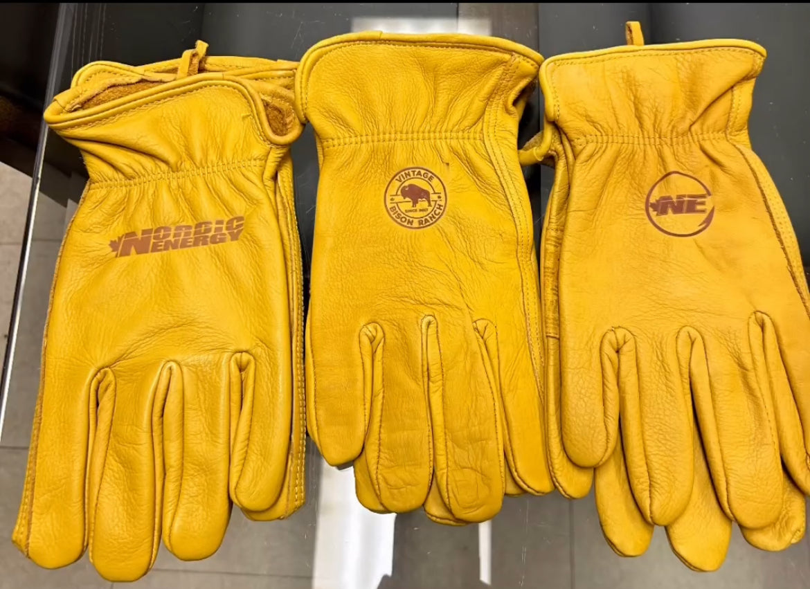Leather Gloves Logo Branding
