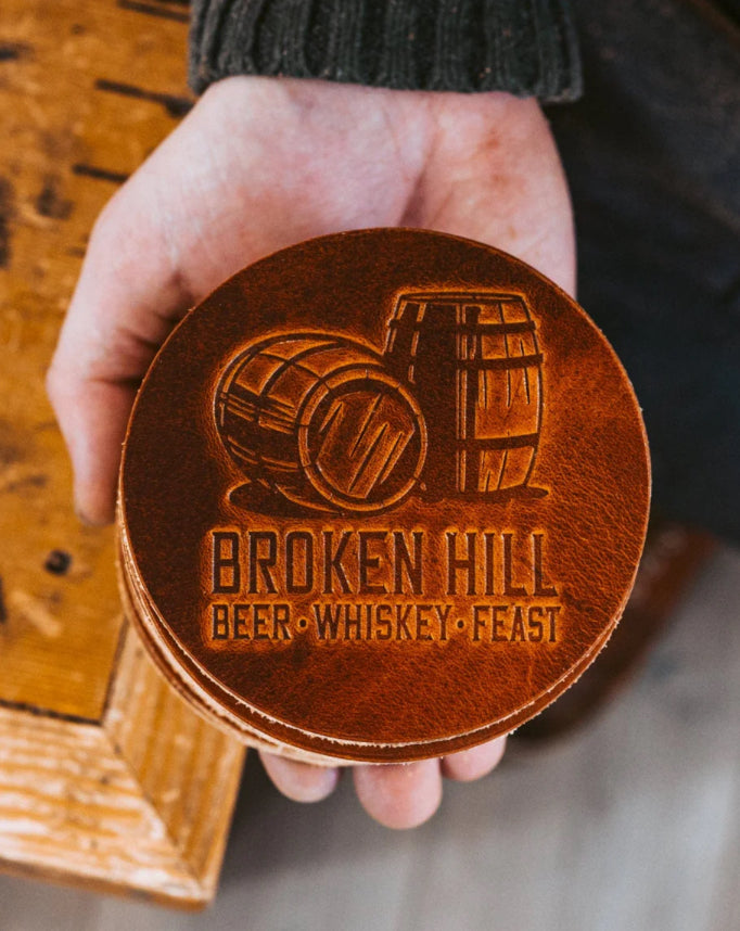 Leather Coaster Branding